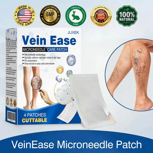 JUXEK® Vein Ease Microneedle מדבקה - ורידים גלויים נעלמו תוך 7 ימים! ללא מרפאה, ללא גרביים, פשוט לישון ולהתעורר עם ביטחון עצמי