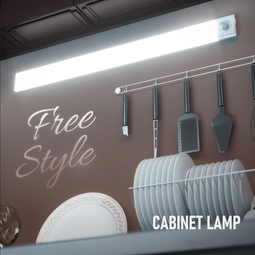 אורות ארון חיישן תנועה נטענים